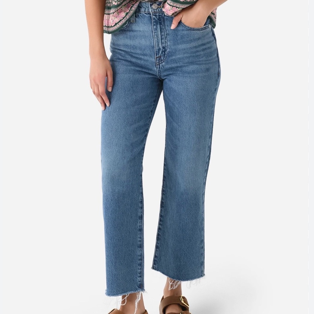Frame le Jane Crop Raw Fray Jean
